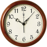 北极星（POLARIS）挂钟 欧式实木客厅时尚创意时钟简约现代挂表挂墙石英钟表38cm