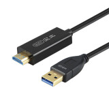 尘土 USB转HDMI音视频同步 USB转HDMI高清线音视频同步多系统转接线高清免驱 1米