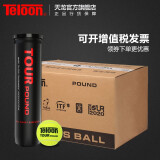 天龙（Teloon） 网球比赛训练习用球桶装P4高弹耐磨 TOUR POUND（4只/听）1箱24听