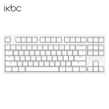ikbc C87键盘机械键盘樱桃cherry机械键盘电脑办公键盘白色有线茶轴