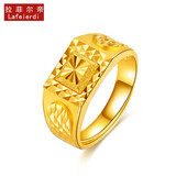 拉菲尔帝珠宝 黄金戒指 999足金仿钻男士活口金戒指 经典时尚男款黄金