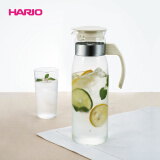 HARIO日本原装进口冷水壶大容量耐热玻璃杯凉水壶热饮花茶果汁杯1400ML