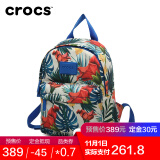 【预售】卡骆驰crocs2018新款时尚森系简约帆布书包潮流双肩包女休闲