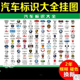 攸竹汽车品牌标志大全图片认汽车标志3岁幼儿宝宝车标贴纸识图世界名