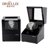 德克力时（DrikLux）摇表器机械表自动上弦上链摇摆器手表盒晃表器转表器自动摇表器 黑色高光油漆+黑色皮