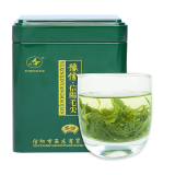 豫信（yuxin）信阳毛尖茶 大叶茶 绿茶小铁盒包装浓香型耐泡口粮茶100g