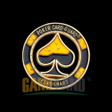 游戏大陆（gameland） 德州扑克压牌器压牌片金属GL053 黑桃PLAY SMART镂空