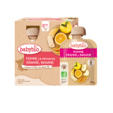 伴宝乐（Babybio）苹果橙子香蕉果泥4*90g 法国原装婴幼儿宝宝有机水果泥整盒装