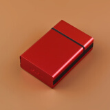 来福（LAIFU）爱仕软包烟盒20支装金属塑料便携翻盖保护套创意个性男士烟盒烟具 红色（软包款）