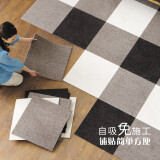 日毯进口地毯免胶防滑方块拼接环保卧室客厅大面积全铺茶几毯床边简约 HT101白色(50*50cm)一片