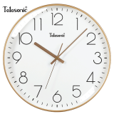 天王星（Telesonic） 挂钟客厅简约创意钟表现代时钟3D立体石英钟薄边免打孔家用挂表 奢时金（30厘米）