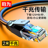 胜为（shengwei）六类网线 cat6类千兆网络纯铜线 2米 电脑宽带非屏蔽八芯双绞家用监控连接成品跳线LC-6020G