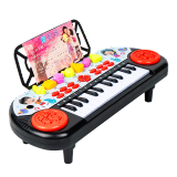 奇森电子琴玩具儿童多功能可弹奏小型钢琴乐器 红色电子琴33692+3节5