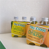 hooca印尼进口 you.c1000柠檬 橙汁维生素vc果汁饮料140ml3瓶 香橙味