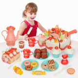 纽奇儿童过家家玩具会发光DIY生日蛋糕水果切切乐仿真模拟蜡烛83件套