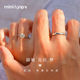 mini&yaya【莫桑石】情侣戒指结婚订婚戒一对男女对戒生日情人节礼物实用 莫桑石情侣钻戒