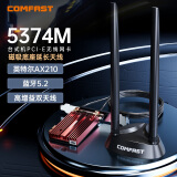 COMFAST AX210PLUS无线网卡WiFi6双频千兆PCI-E内置无线网卡5374M+蓝牙5.2二合一无线网络wifi接收器