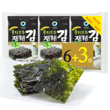 清净园 韩国进口 橄榄油传统海苔 儿童零食紫菜片寿司拌饭紫菜包饭36g