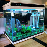 森森（SUNSUN） 鱼缸水族箱 生态智能超白玻璃 LED灯带过滤创意观赏金鱼缸 智能380超白鱼缸 内置棉和滤材