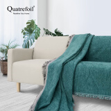 quatrefoil 沙发巾沙发盖布沙发套罩全包四季通用沙发盖巾盖毯180*300cm绿色
