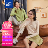 唐狮（TonLion）2021打底衫女内搭长袖T恤半高领短款上衣 无绒/米杏色/二批 L 