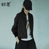 日着（rizhuo）日着原创设计女装2024年春季新款潮宽松棒球服飞行员夹克短外套 黑色 S