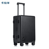 卡拉羊旅行箱20寸行李箱男铝框拉杆箱24寸大容量时尚密码箱 cx8654