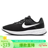 耐克NIKE女跑步鞋REVOLUTION6运动鞋DC3729-003黑36.5