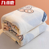 九洲鹿家纺 法兰绒毛毯冬季 180×200cm小熊