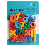 AUCS(傲世) 数字符号白板磁铁  教学家用磁钉磁扣磁力贴片吸铁石 37个