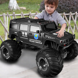 儿童遥控汽车悍马越野警车模（1：10）超大玩具模型男孩生日六一儿童节礼物61礼品