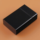 来福（LAIFU）爱仕软包烟盒20支装金属塑料便携翻盖保护套创意个性男士烟盒烟具 黑色（软包款）