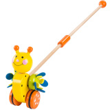 婴儿童推推乐玩具宝宝单杆手推车学步车幼儿益智玩具1男孩2女孩3岁半一至二到三四学步推杆周岁生日礼物 蜜蜂推杆