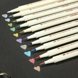 天顺文具斯塔金属笔DIY相册配件贺卡彩色油漆笔彩色绘画笔 软头笔（10只装 ）6551BR