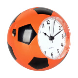 汉时（Hense）创意儿童闹钟学生床头钟时尚个性闹表卡通音乐时钟足球造型小台钟HA09橙色