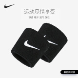 NIKE 耐克护腕男运动女保暖篮球扭伤网球跑步擦汗健身吸汗护手腕带 【黑色】AC2286-010 均码2只装