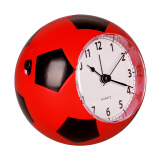 汉时（Hense）创意儿童闹钟学生床头钟时尚个性闹表卡通音乐时钟足球造型小台钟HA09红色