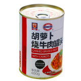 梅林(maling)牛肉罐头400g 上海特产梅林红焖熟牛肉 胡萝卜烧牛肉400g