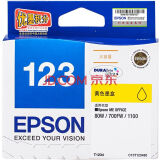 爱普生（EPSON）T123系列T1231-4墨盒 适用ME 700fw 80W/机型 T1234黄色墨盒 墨盒