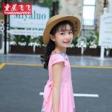 童星飞飞童装女童连衣裙夏装儿童纯棉公主连衣裙短袖小公主中大童中长