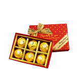 费列罗（Ferrero Rocher） 巧克力喜糖金典礼盒装 婚礼糖盒含糖生日满月百日宴情三八节礼物 单一礼盒（店家代包） 盒装 75g 6粒费列罗