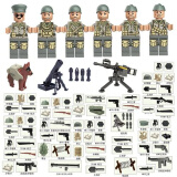 二战德军积木人仔抗日八路军兼容乐高军事特种兵舞器拼装玩具男孩玩具