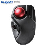 宜丽客（ELECOM） 无线轨迹球鼠标 防止鼠标手画CAD专业绘图食指 10键鼠标设计CAD 黑色