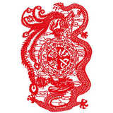 
                                        个性一百 九羊成祥福FAK0603新年窗花剪纸年画福字门贴窗贴纸装饰贴订制 红色 100CM                