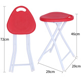 便携凳家用阳台户外折叠方桌饭桌塑料简易小板凳椅子 803红色折叠凳