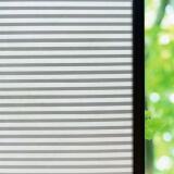 万域（wanyu） 静电玻璃纸自粘磨砂玻璃贴膜卫生间浴室办公室窗户玻璃贴纸防水防晒透光不透明 横条纹 0.9X2米