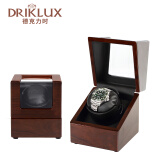 德克力时（DrikLux）摇表器机械表自动上弦上链摇摆器手表盒晃表器转表器自动摇表器 橡木色高光油漆+黑色皮