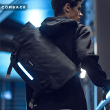 COMBACK全新发光条系列单肩包大容量笔记本电脑斜挎包死飞邮差包C0402黑色