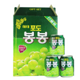 海太葡萄汁果粒果汁饮料238ml*12罐 韩国进口果汁饮料