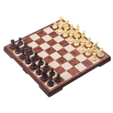 UB友邦中号仿木制国际象棋套装西洋跳棋64格圆角磁铁折叠棋盘